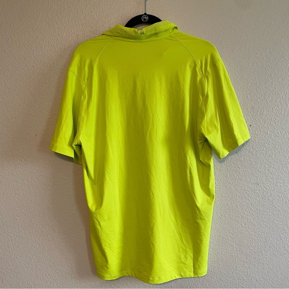 Tiger Woods Collection Men's Nike Golf‎ Polo size medium Bright Green/Yellow - Picture 5 of 10